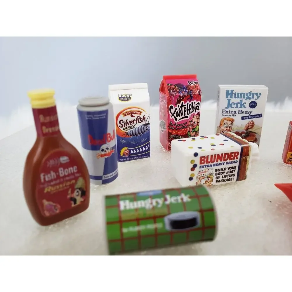 Topps Wacky Packages 3D Minis Mixed Lot‎ of 14 Small Cute Clever Brands gothic